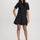 Elbow-Sleeve Crew-Neck Mini Dress