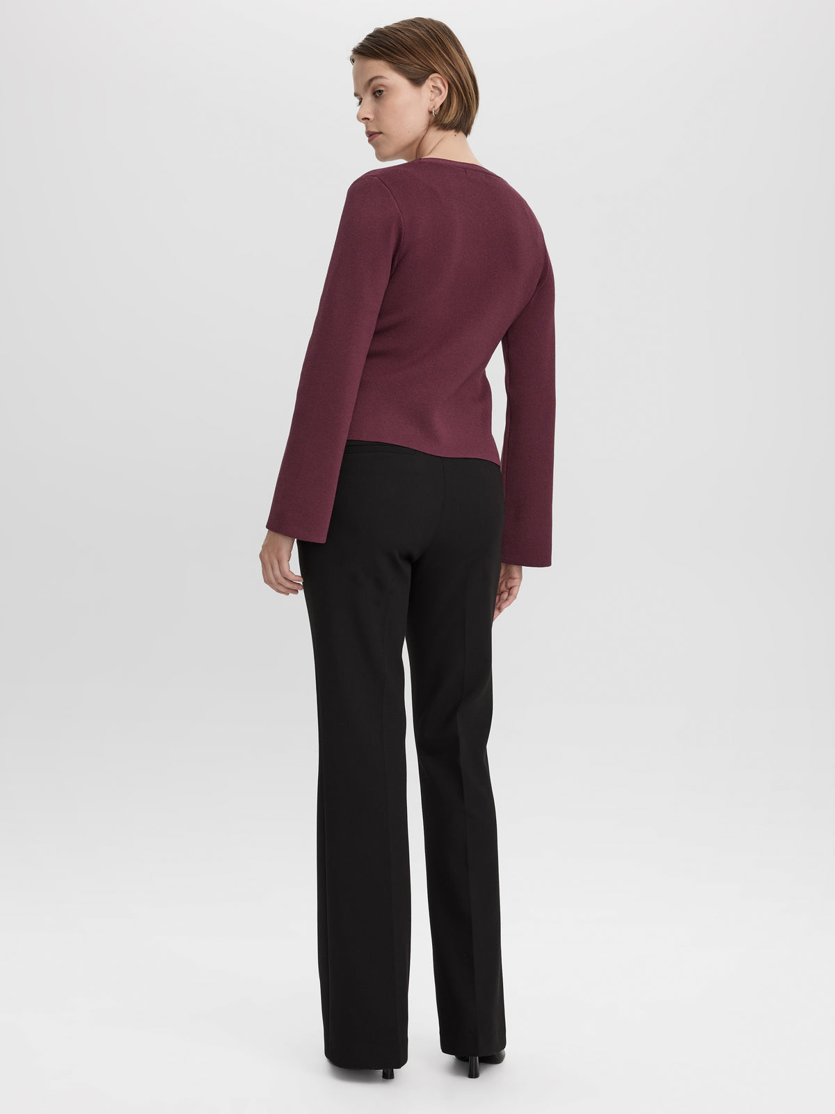 Long-Sleeve V-Neck Wrap Sweater