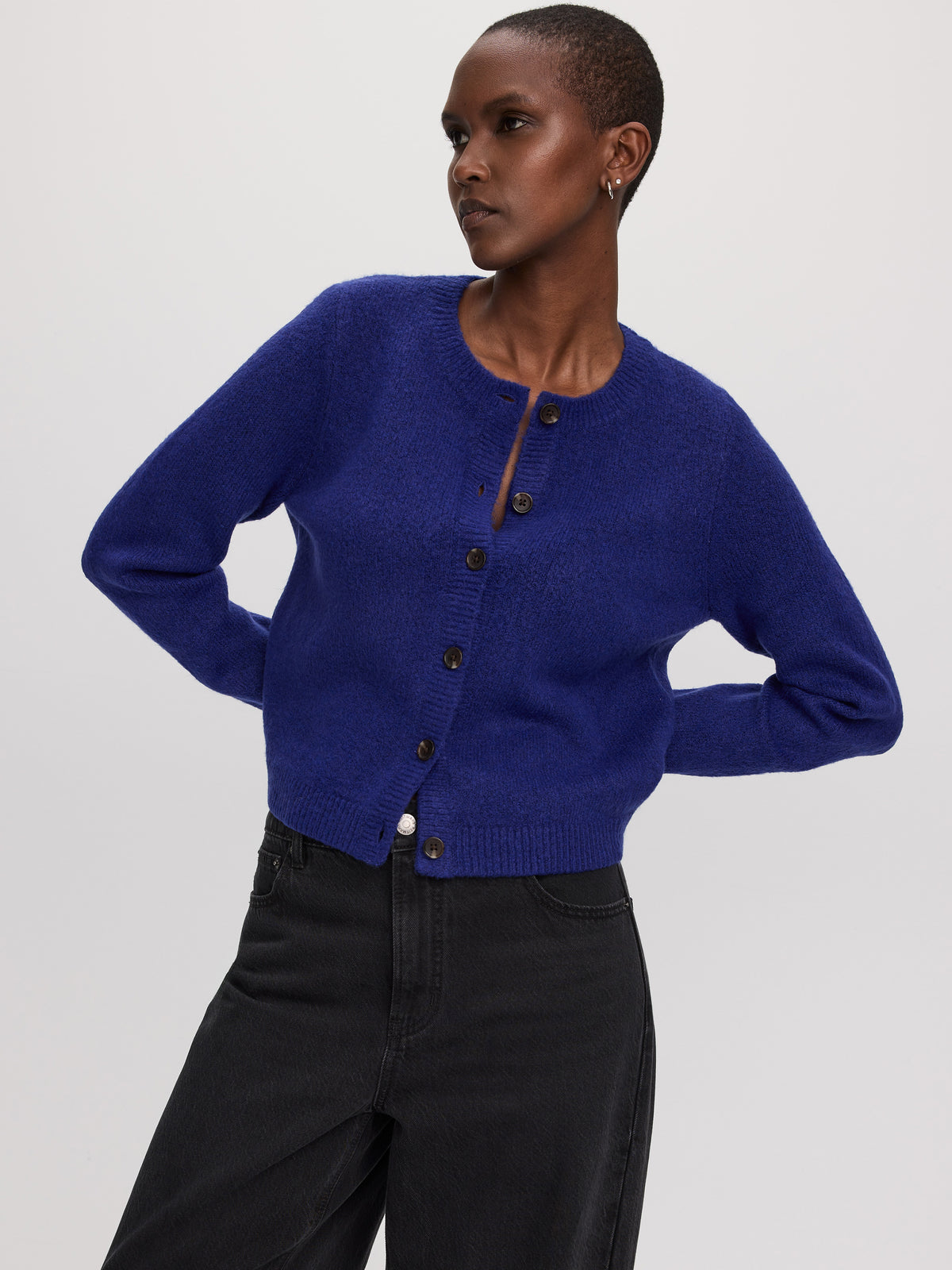 Crew-Neck Cardigan