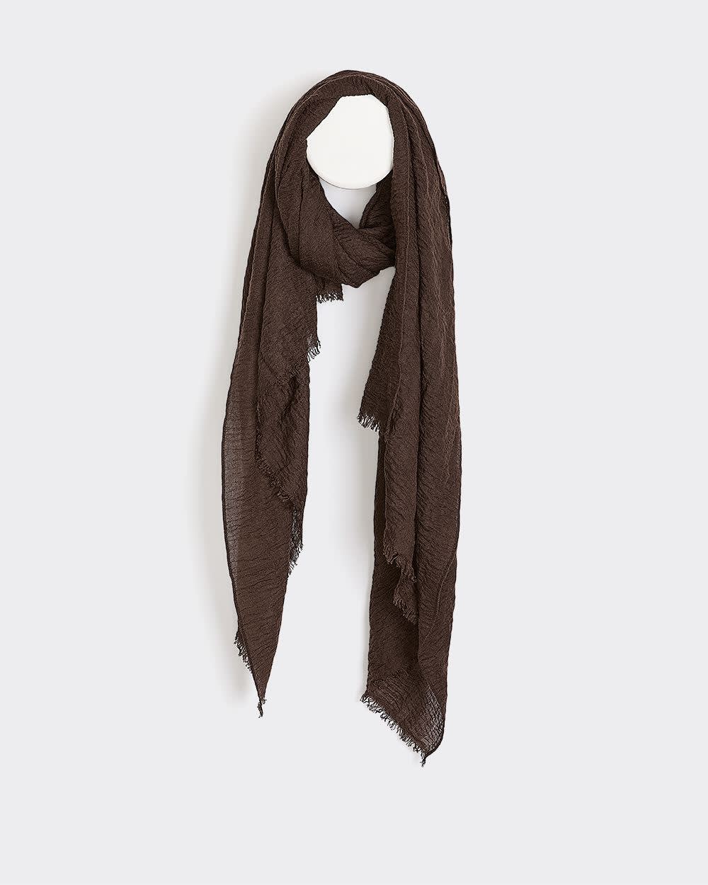 Crinkled Scarf with Raw Edges