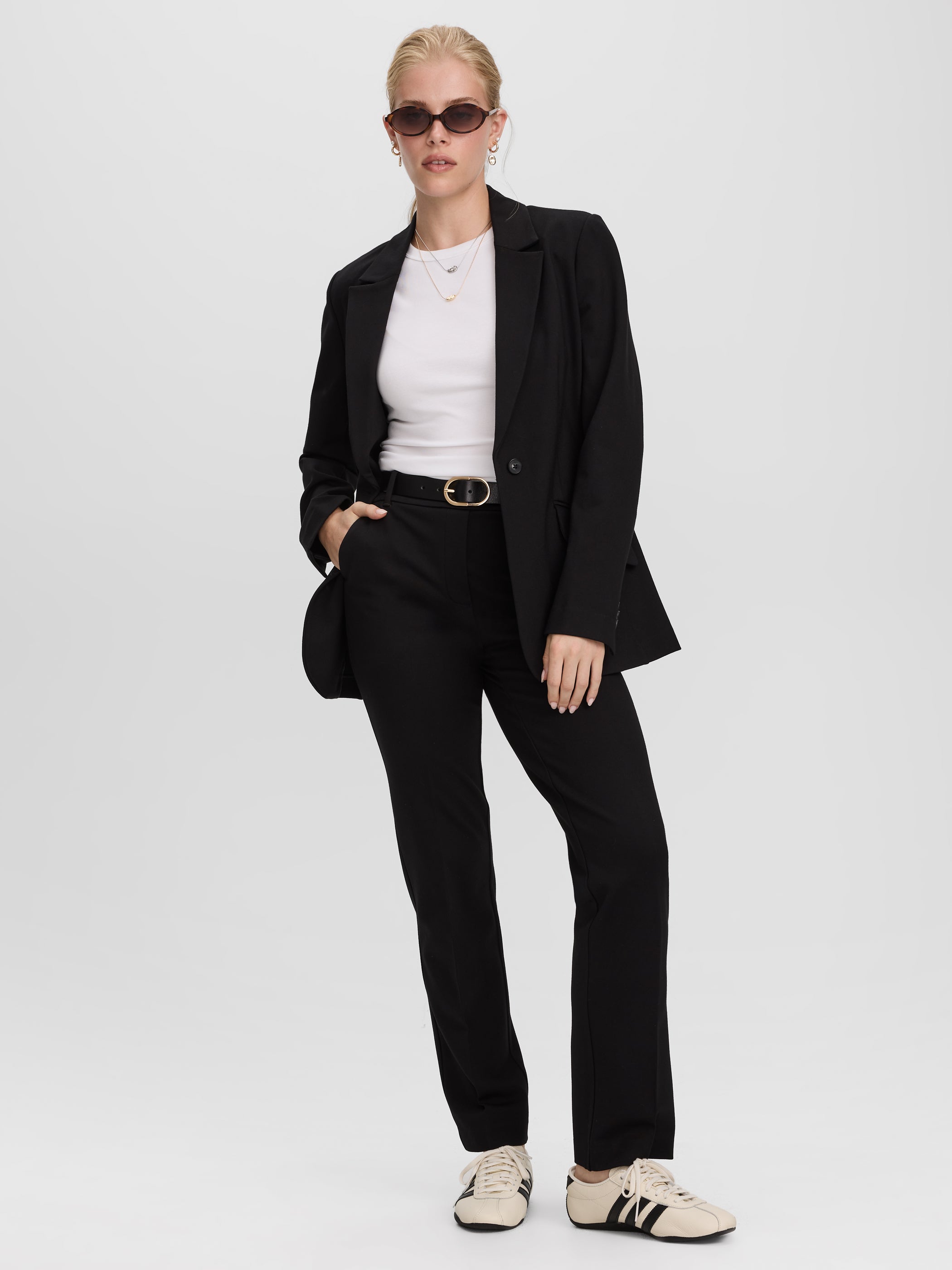 Pantalon à taille haute et jambe droite - Le Stretch Moderne (MD)