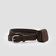 Skinny Faux-Suede Belt with Utility Pocket
