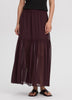 Pleated-Chiffon Maxi Skirt