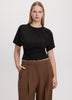 Short-Sleeve Crew-Neck Tee with Shirred Sides