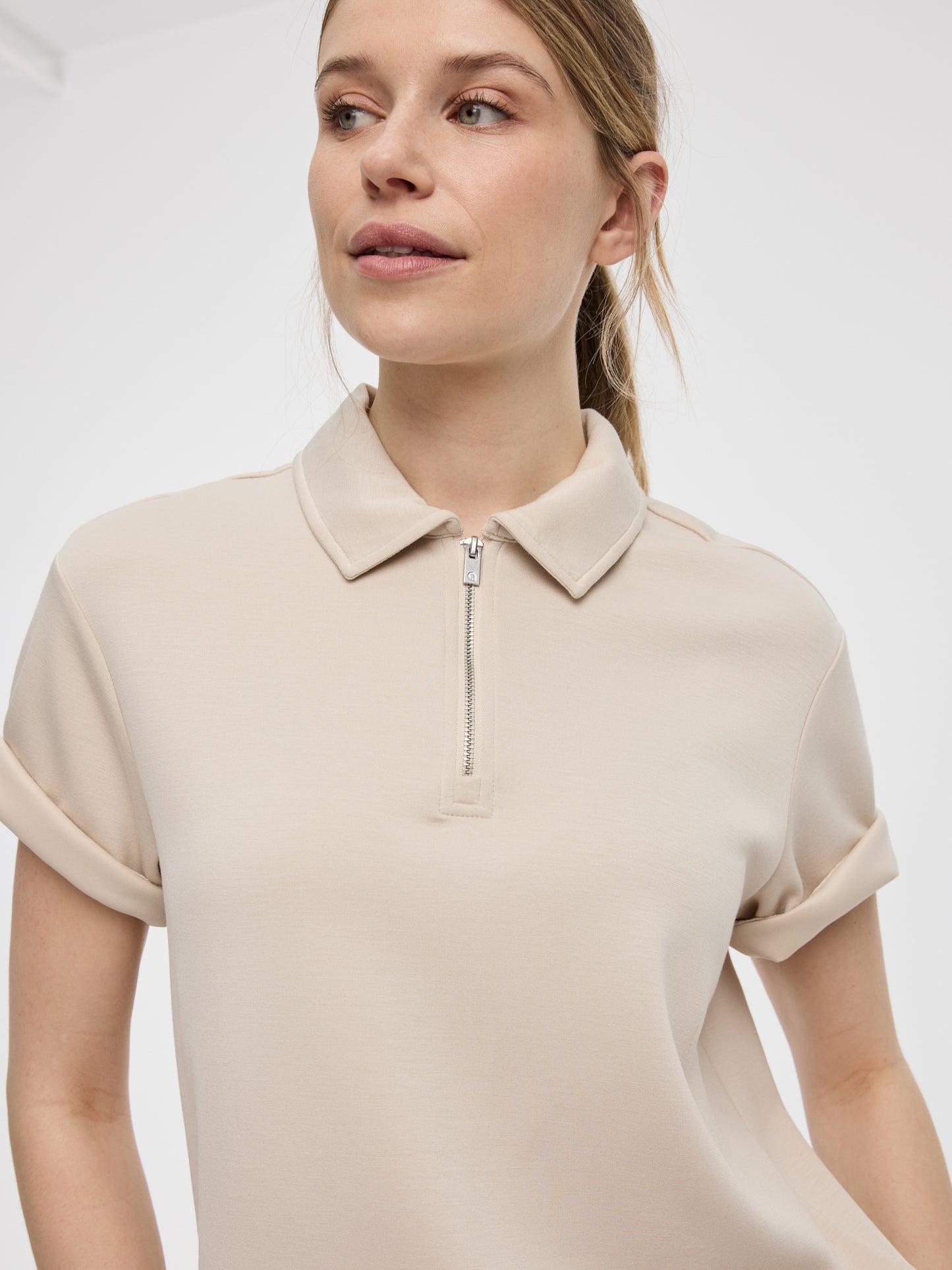 Short-Sleeve Half-Zip Polo - HYLUX - Hyba