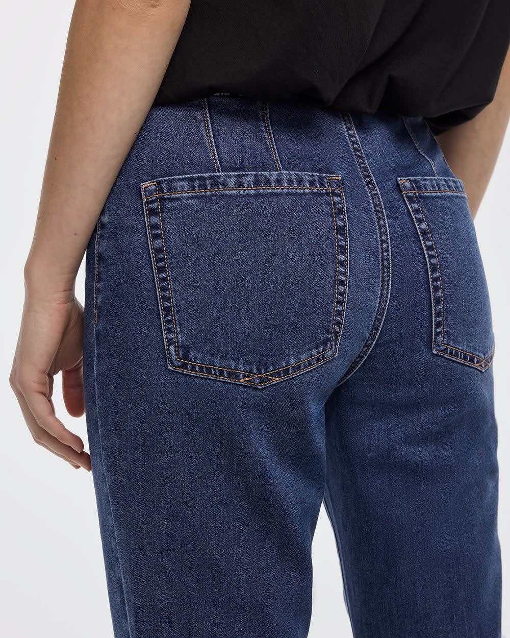 1818 POCKET FLARE DENIM Flare-Leg Mid-Rise Jean with Flap Pockets | Regular | Reitmans