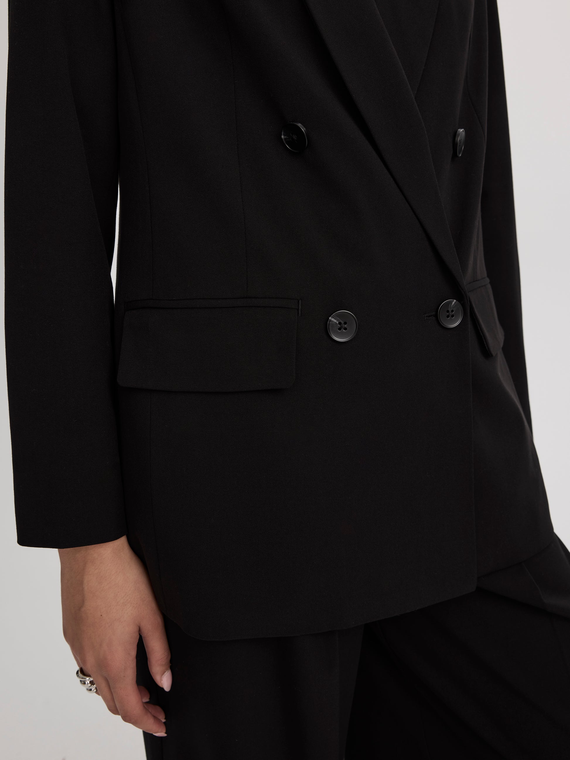Black Double-Breasted Blazer - The Timeless