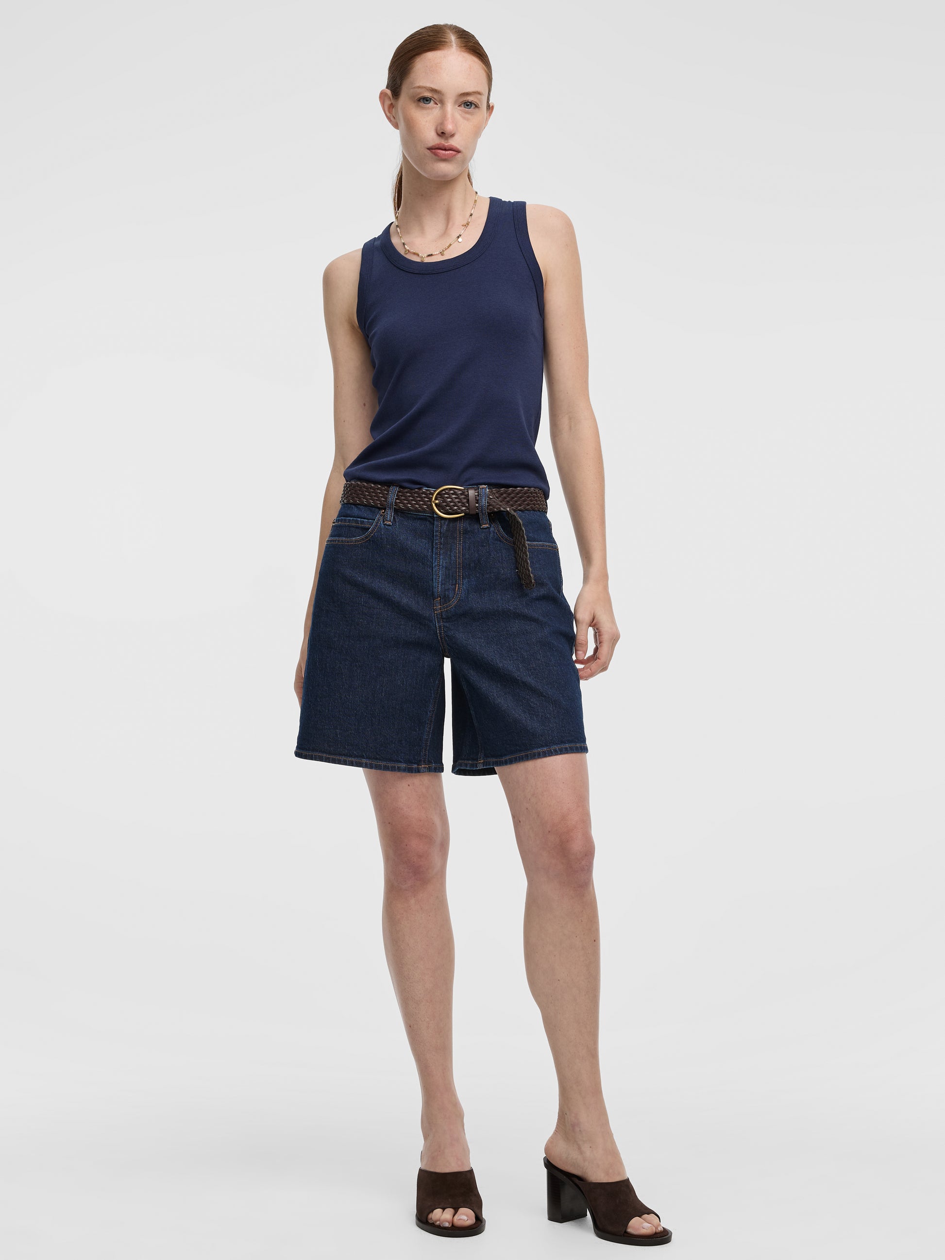 Mid-Rise Baggy Shorts