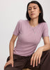 Long-Sleeve Crew-Neck Ribbed T-Shirt - R Essentials