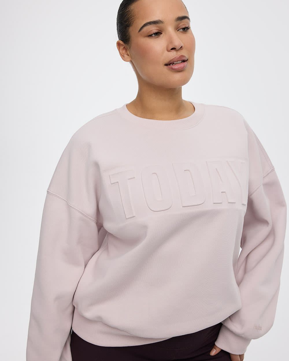Fleece Embossed Sweatshirt - Hyba