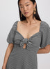 Short-Puffy-Sleeve Mini Dress with Sweetheart Neckline