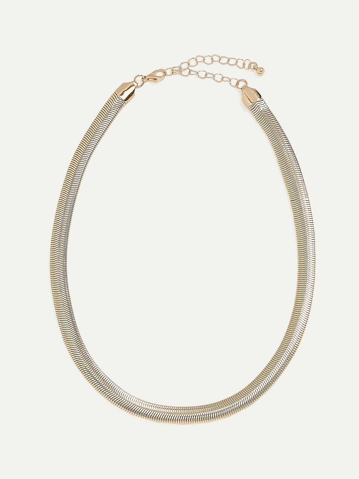 Short Herringbone-Chain Necklace