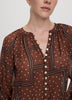 Long-Sleeve Loose Chiffon Blouse