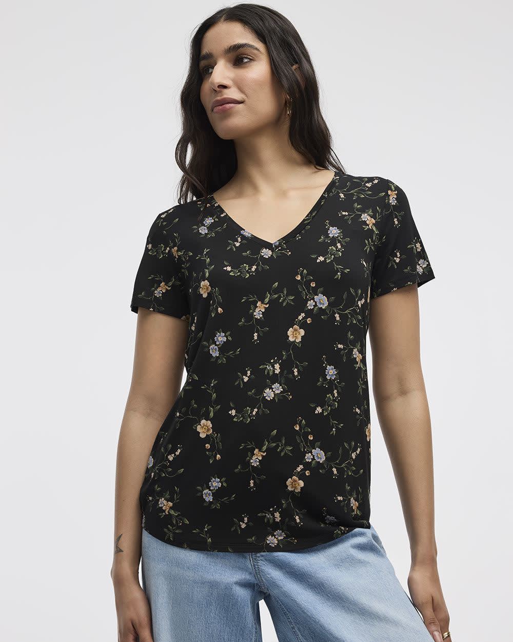 T-shirt à col V - R Essentials