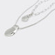 Double-Chain Short Necklace with Organic Pendant