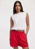 Linen-Blend Shorts with Elastic Waistband