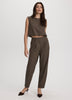 Houndstooth Mid-Rise Barrel Pants - The Timeless