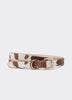 Faux Leather Belt with Cow Print
