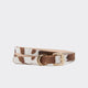 Faux Leather Belt with Cow Print