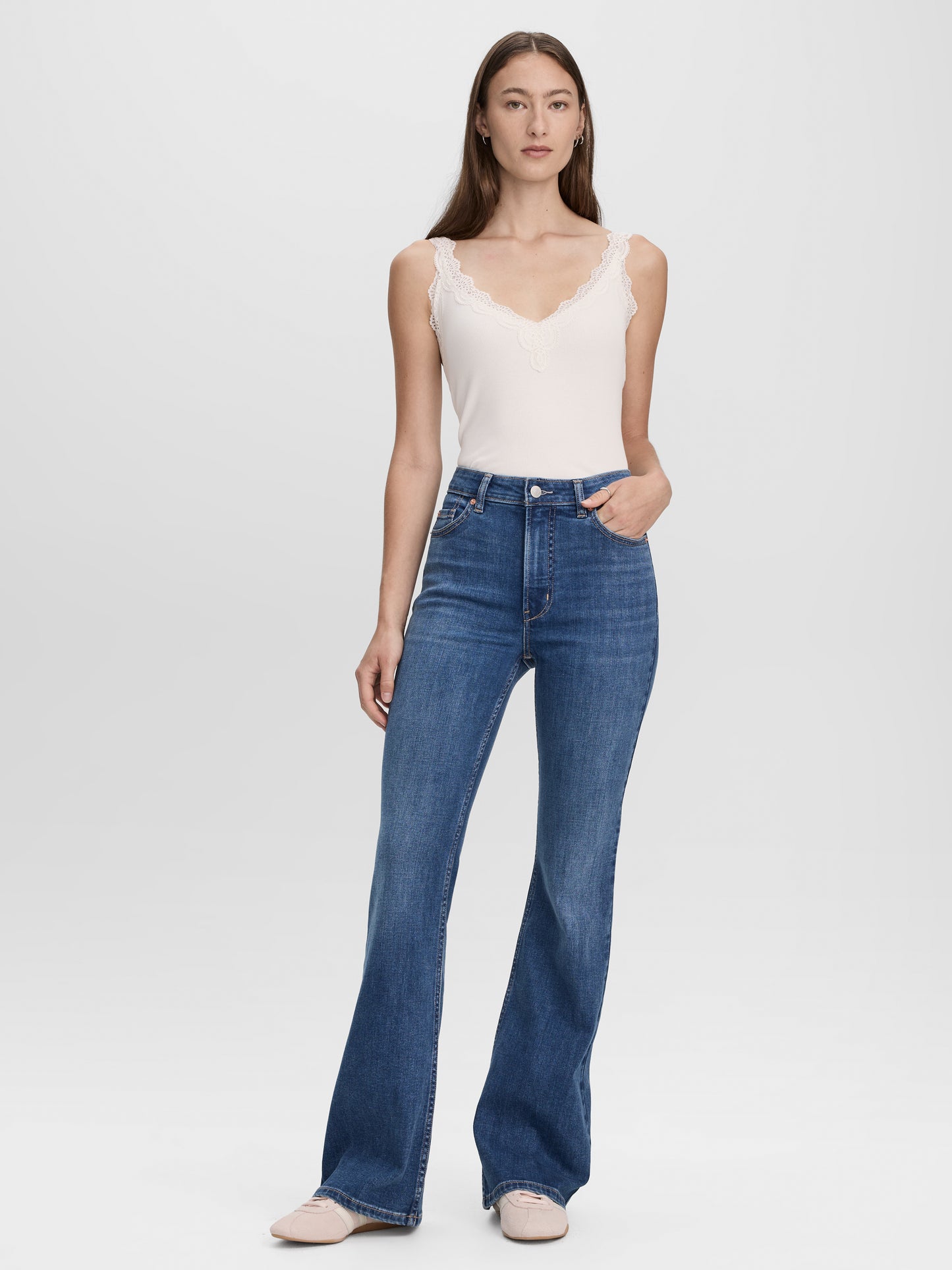 Flare-Leg High-Rise Jean