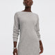 PlushSoft Crew-Neck Ribbed Sweater Dress