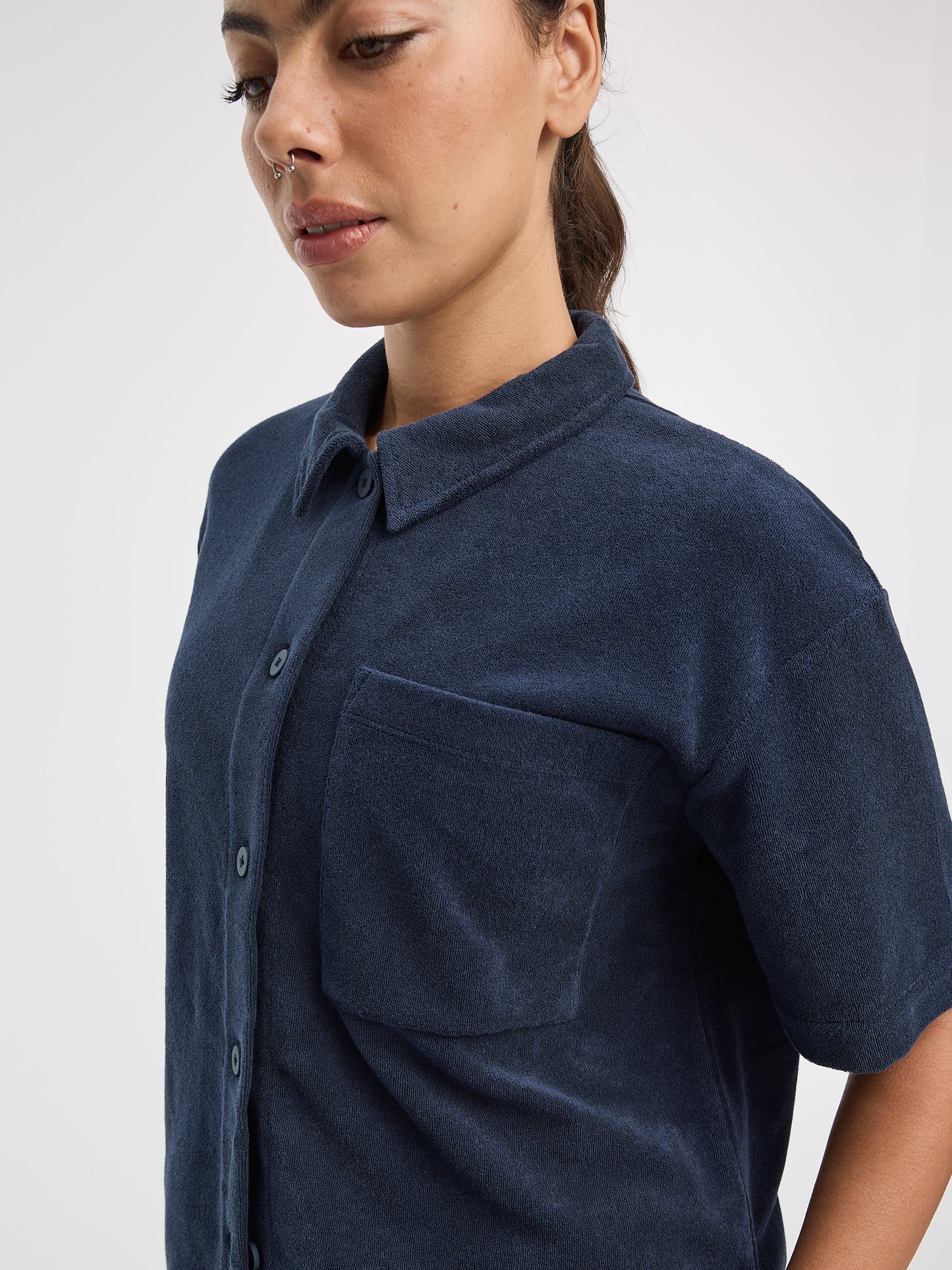 Short-Sleeve Towel-Terry Shirt - Hyba