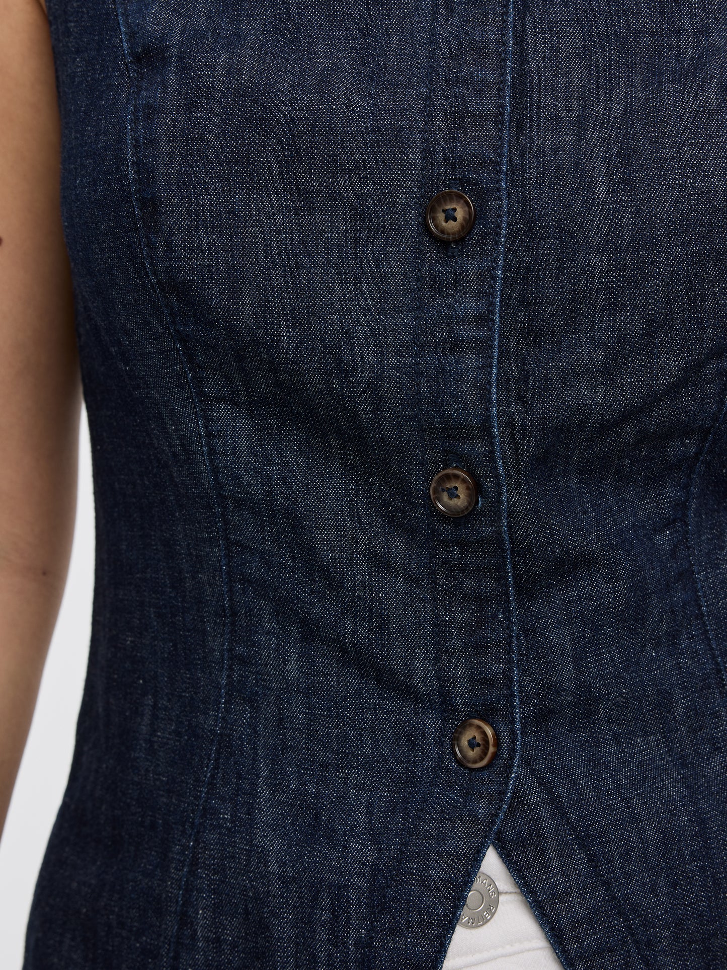 Veste sans manches en denim