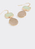 Two-Tone Earrings with Semi-Precious Stones