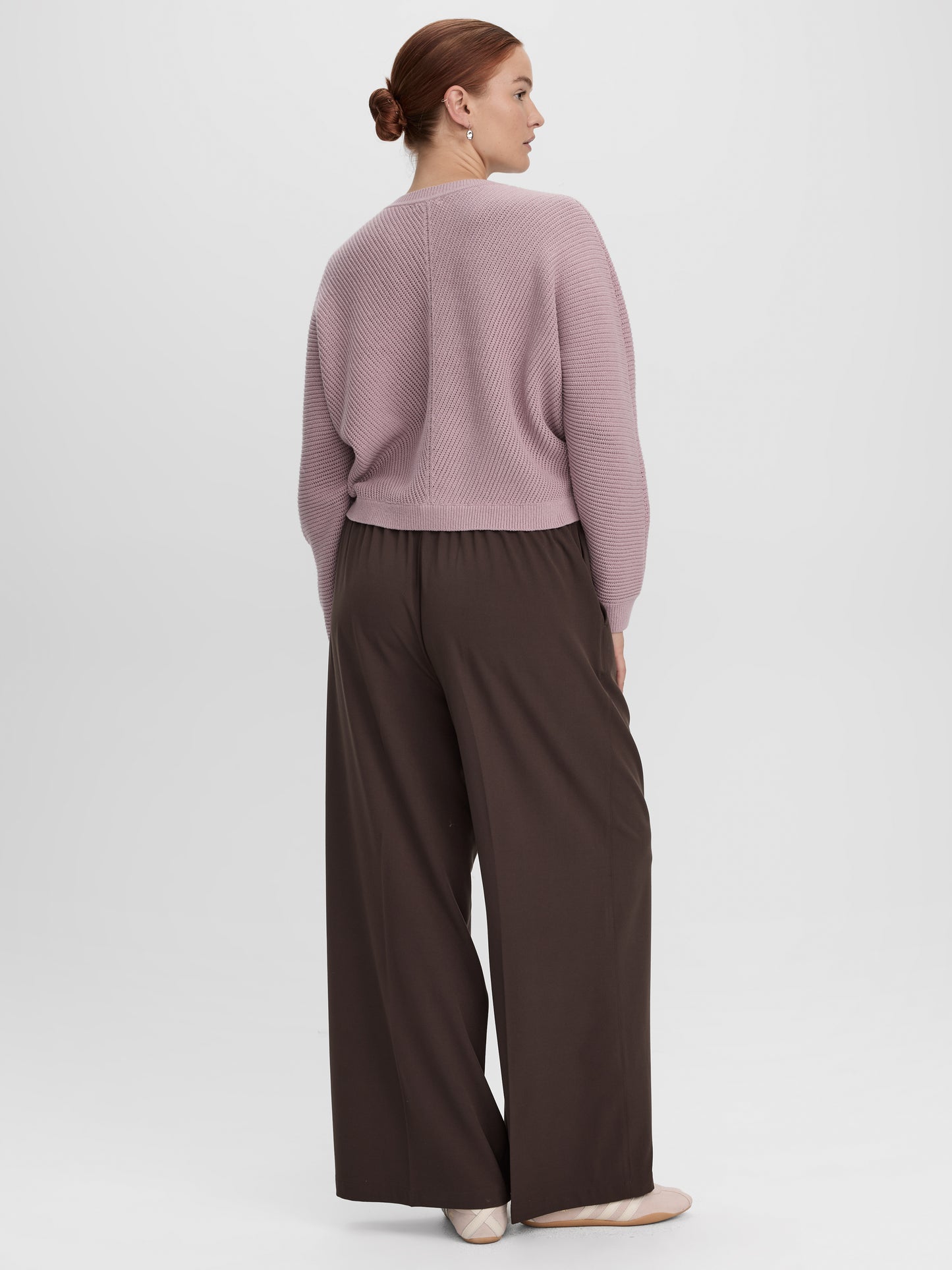 Long-Dolman-Sleeve Crew-Neck Pullover