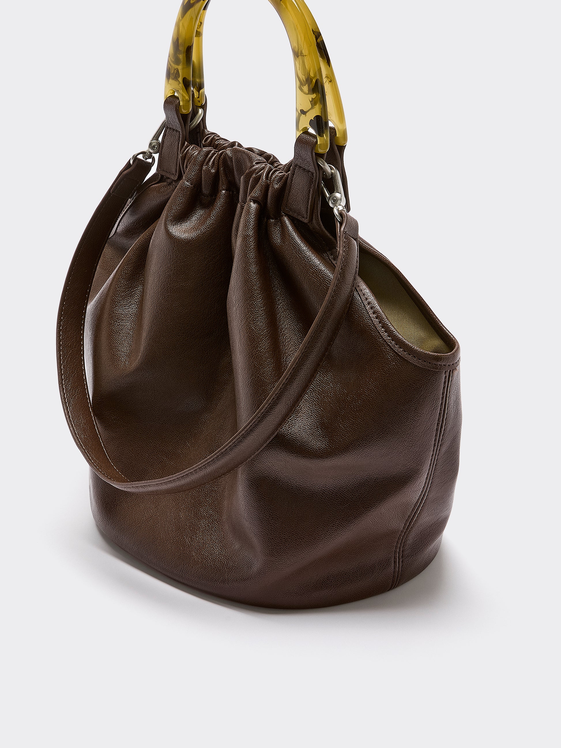 Faux Leather with Hard Handle