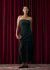 Sleeveless Bustier Maxi Dress with Sheer Skirt