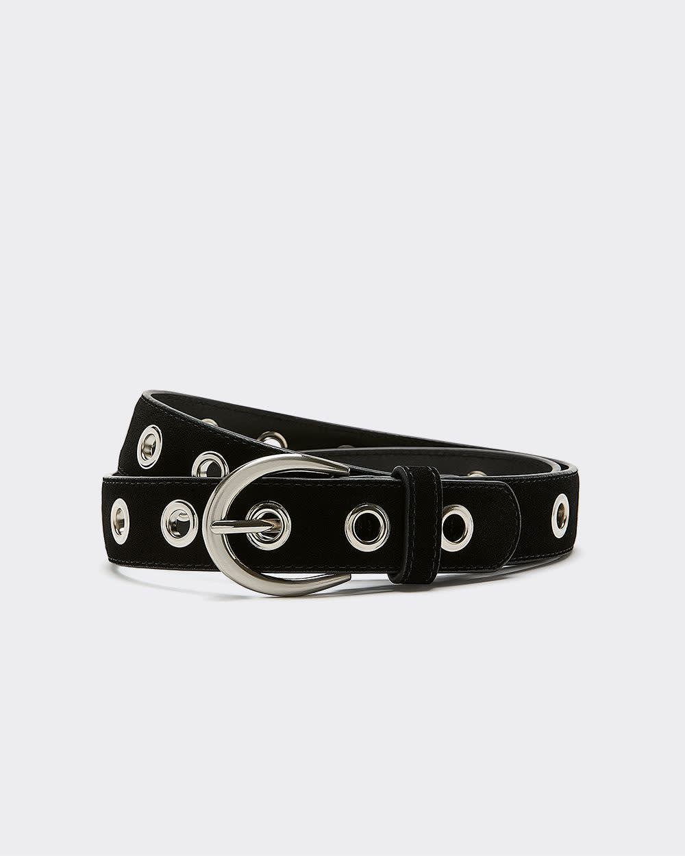 Eyelet Suede Belt