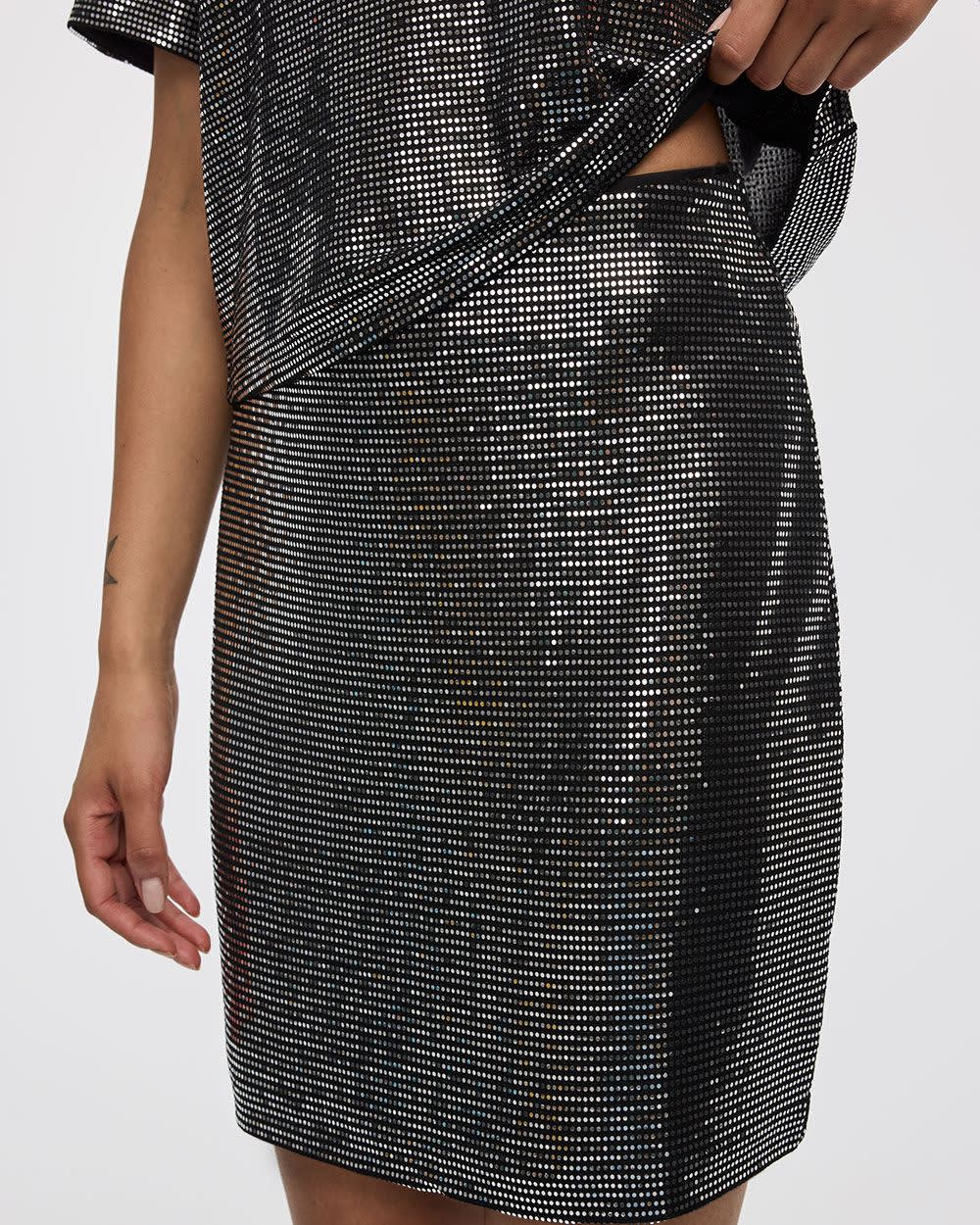 Mini Mirror Sequins Skirt