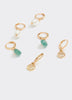 Ladies Metal Imitation Earrings Set – 3 Pairs Hoop & Pendant