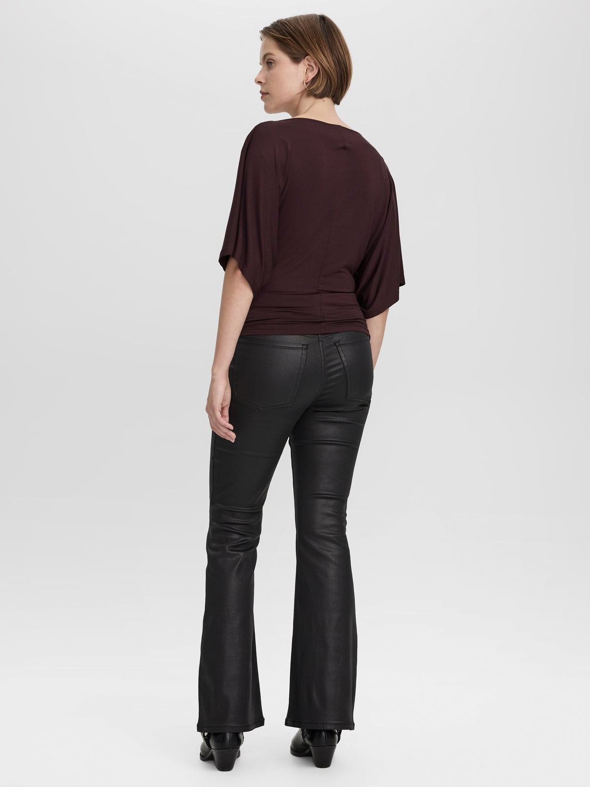 Short-Sleeve Boat-Neck Top