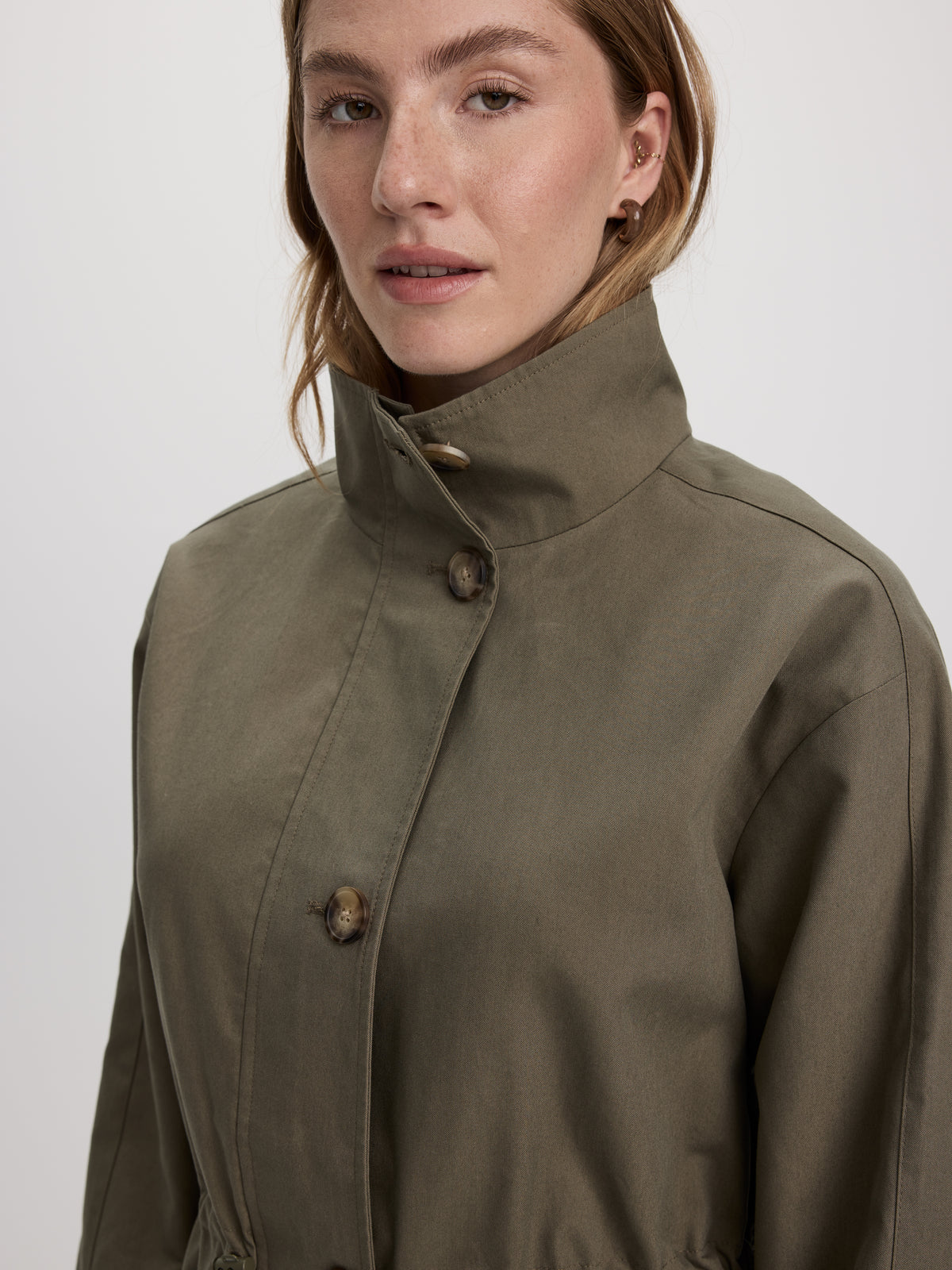 Trench Coat with Cinched Waist