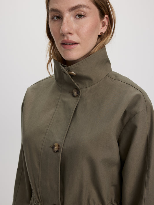 Trench Coat with Cinched Waist