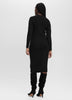 Long-Sleeve V-Neck Buttoned-Down Midi Dress