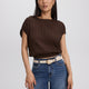 Extended-Sleeve Crew-Neck Blouse with Elasticated Hem