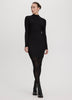 Long-Sleeve Mock-Neck Bodycon Mini Dress