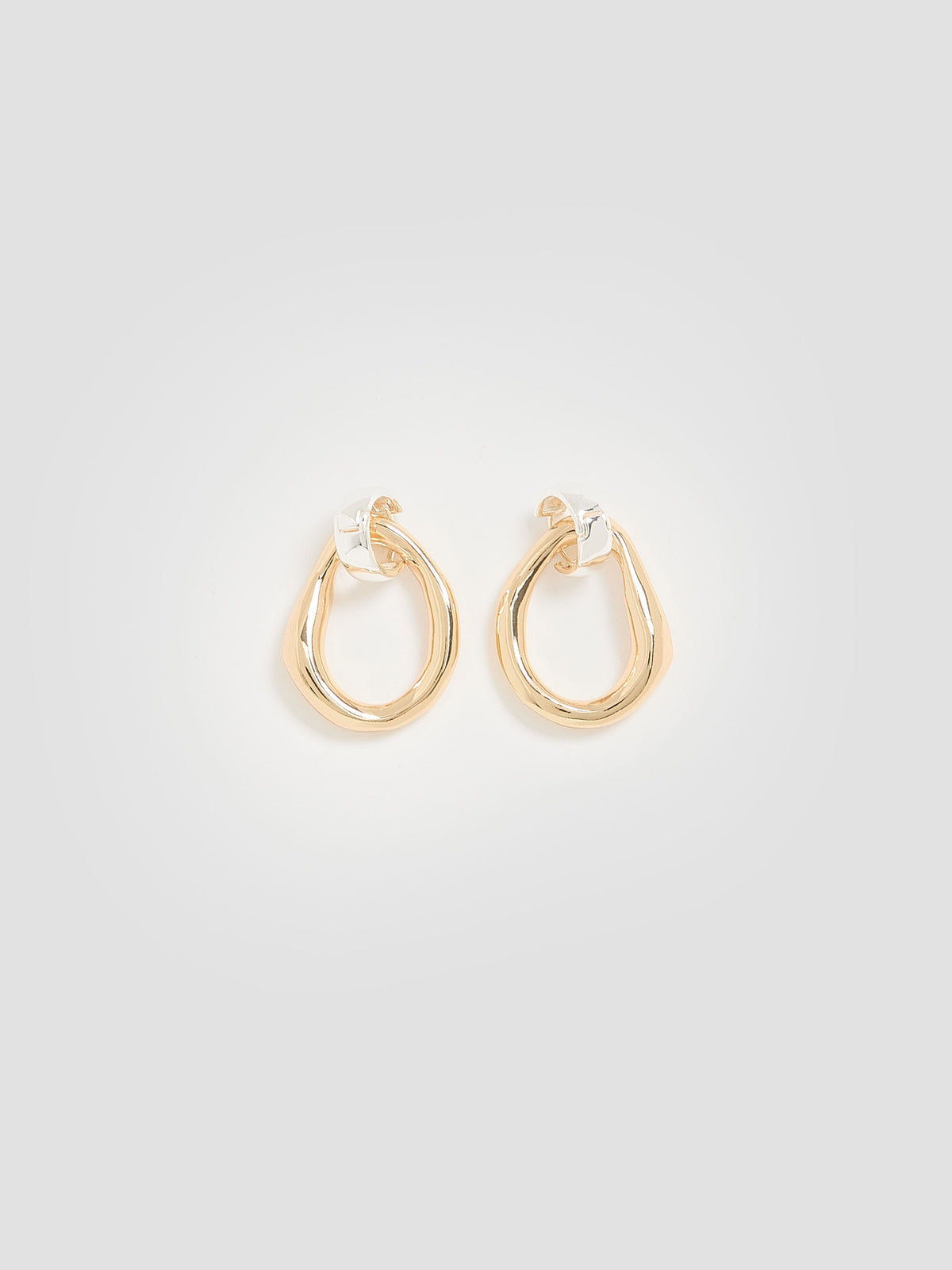 Small Hoops with Organic Pendants