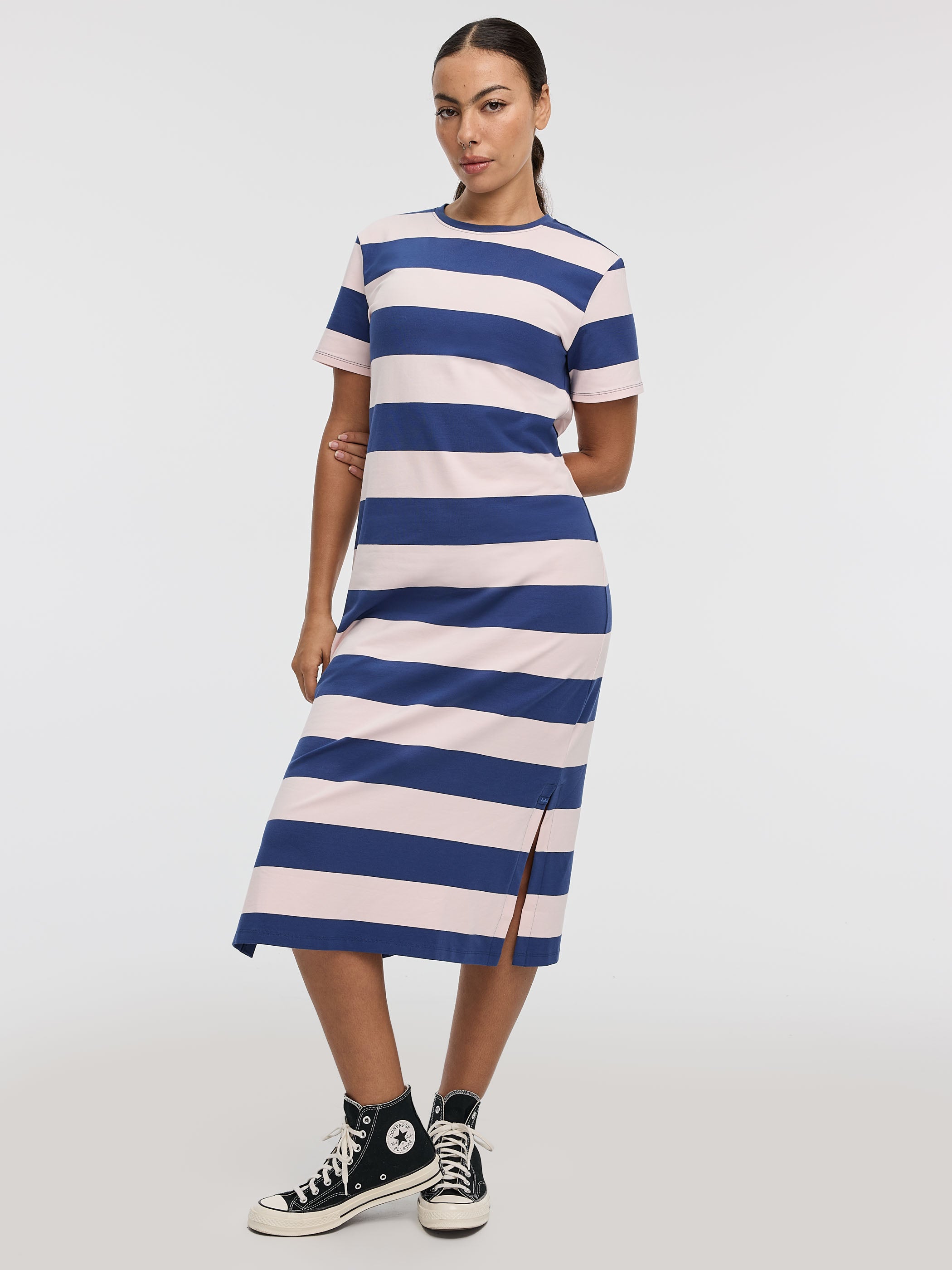 Striped T-Shirt Dress - Hyba