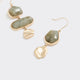 Asymmetrical Stone Pendant Earrings