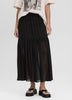 Pleated-Chiffon Maxi Skirt