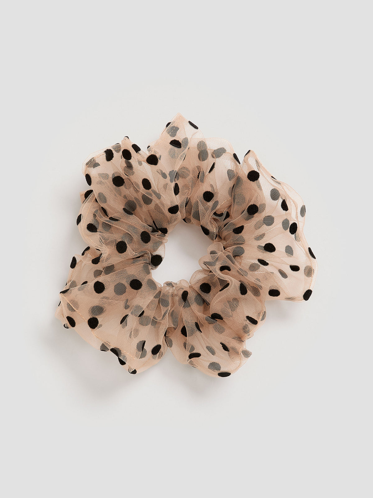 Mesh Scrunchie with Dots