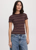 Striped Fitted Crew-Neck Ribbed T-Shirt