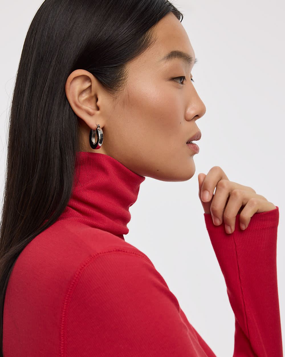 Haut à manches longues et col roulé