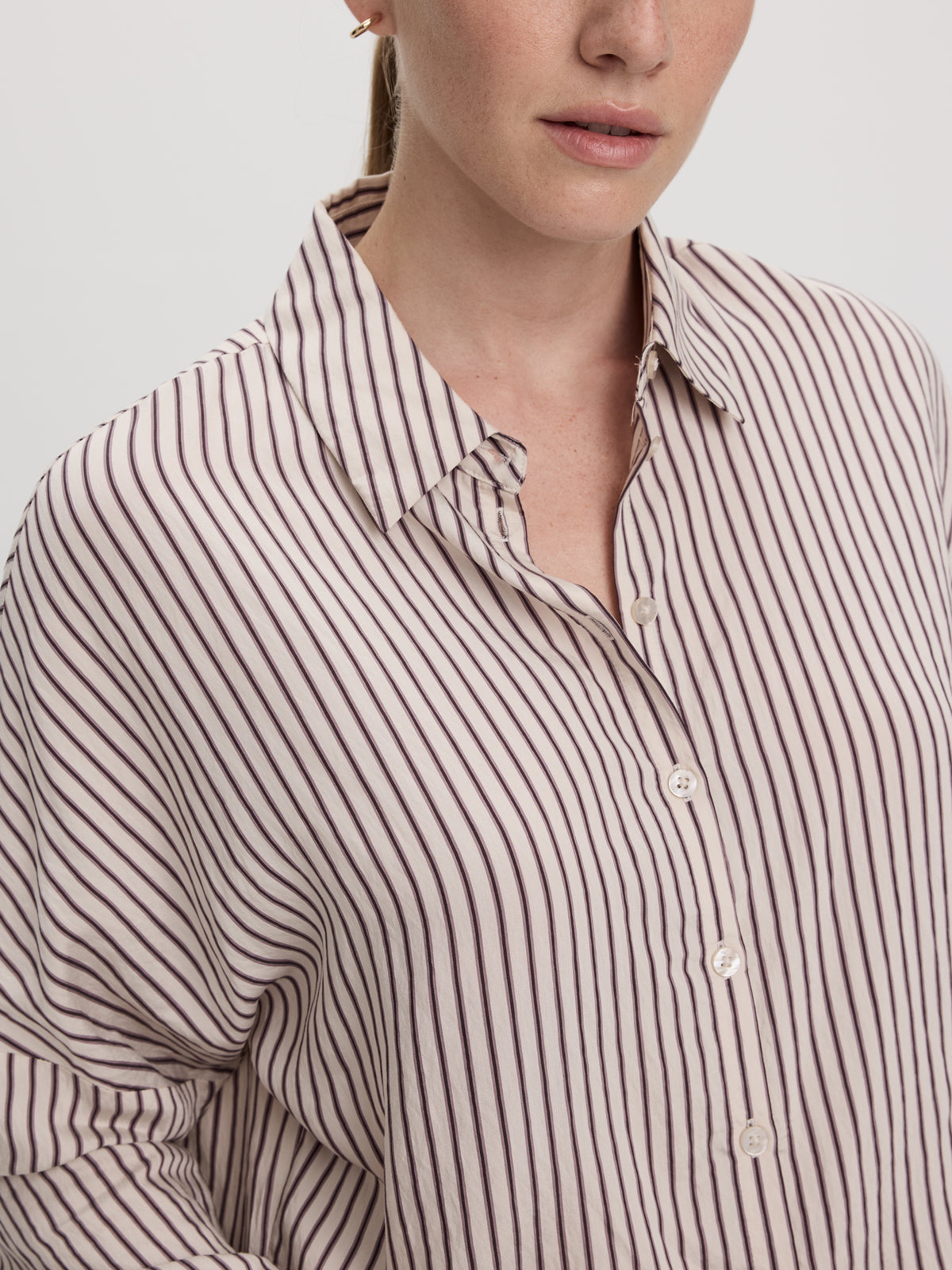 Striped Semi-Fitted Blouse
