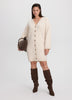 Button-Down Mini Sweater Dress – Viscose Blend