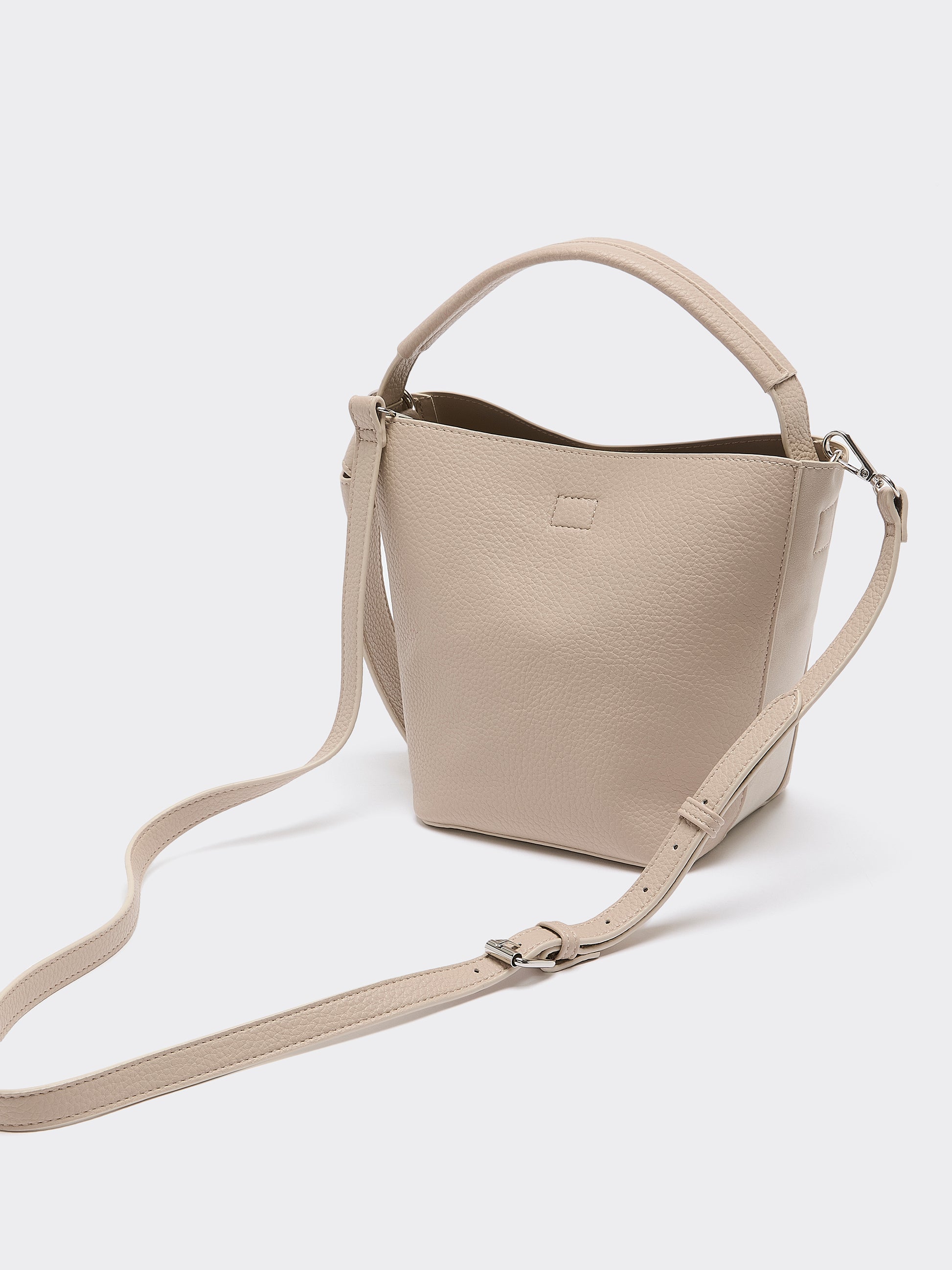 Faux Leather Bucket Bag